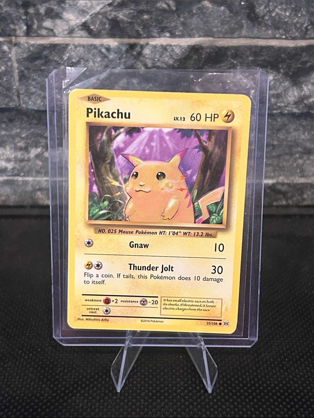Pokemon Pikachu 35/108 Common Card from XY Evolutions M/NM
